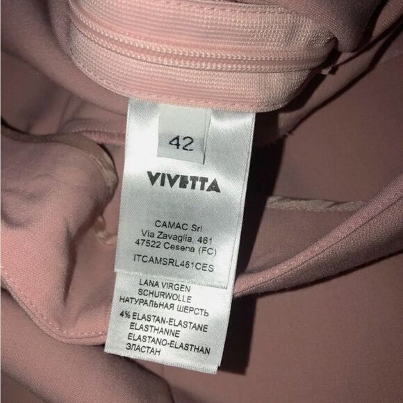 Vivetta Culottes cropped wool pink pants trousers 42 6 US New - Picture 6 of 11